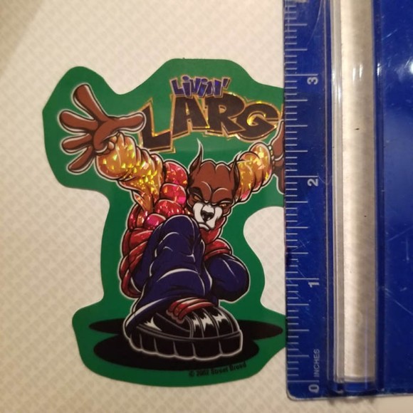 '02 Street Breed prism vending mach. sticker "Livin' Large" - Picture 6 of 6